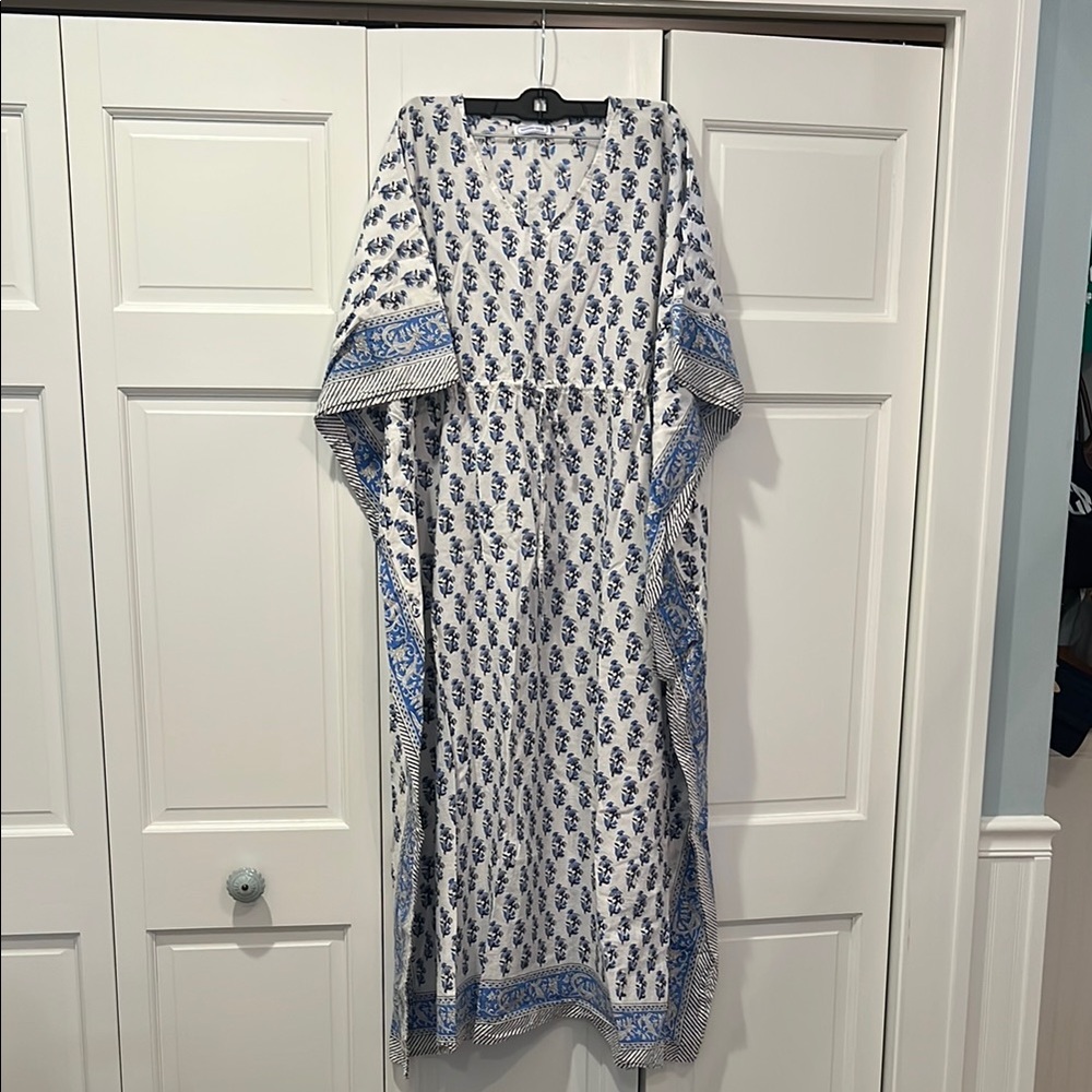 Blue and White Maxi Dress